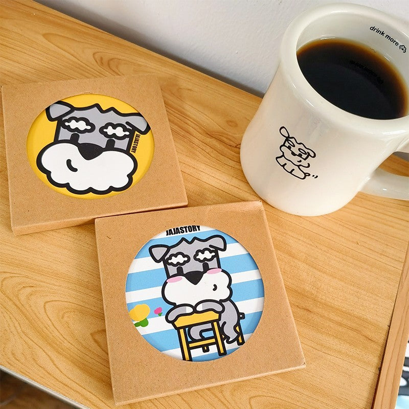 Tri Color Stacked Puppy Coffee Cup